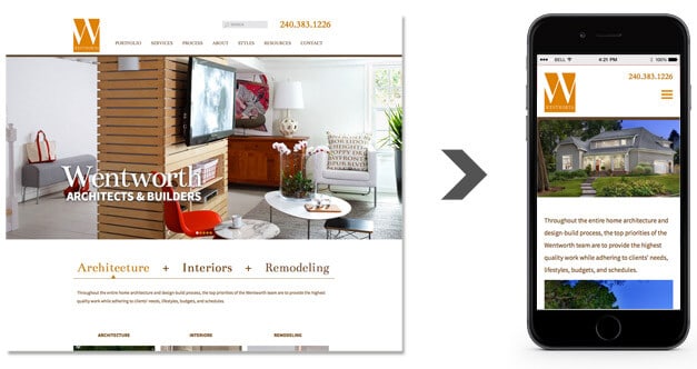 Custom responsive website designed for an architect